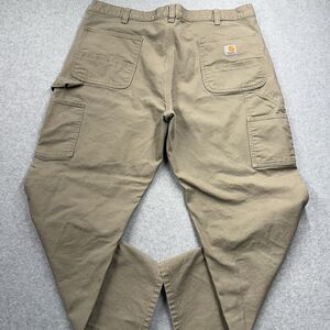 Carhartt Men's Relaxed Fit Carpenter Work Pants Beige Cotton Utility 42x30